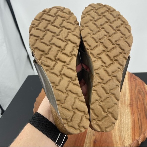 Yokono kaki Cadiz 100 Vaquetilla cork wedge sandal 7.5 gray - Picture 8 of 10